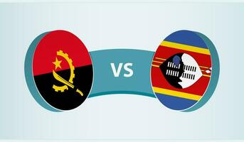 Angola versus Swaziland, team sports competition concept. vector