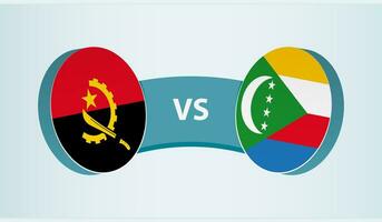 Angola versus Comoros, team sports competition concept. vector