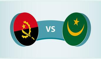 Angola versus Mauritania, team sports competition concept. vector