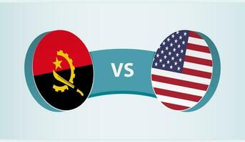 Angola versus USA, team sports competition concept. vector