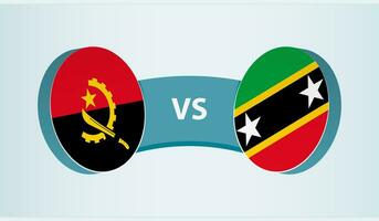 angola versus Santo kitts y nevis, equipo Deportes competencia concepto. vector