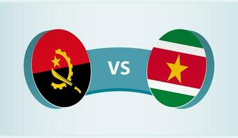 Angola versus Suriname, team sports competition concept. vector