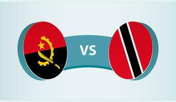 Angola versus Trinidad and Tobago, team sports competition concept. vector