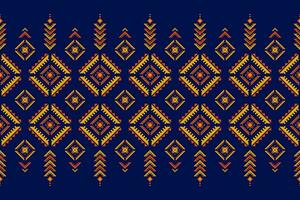 Carpet tribal pattern art. Geometric ethnic seamless pattern traditional. Aztec ethnic ornament print. Mexican style. vector