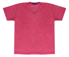 Red color v neck shirt png