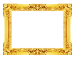 Golden picture frame png