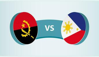 Angola versus Philippines, team sports competition concept. vector