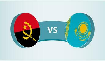 Angola versus Kazakhstan, team sports competition concept. vector