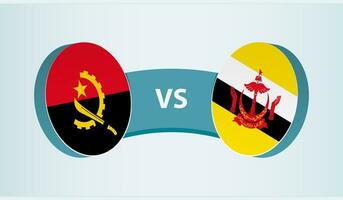 Angola versus Brunei, team sports competition concept. vector