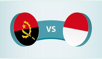 angola versus Indonesia, equipo Deportes competencia concepto. vector