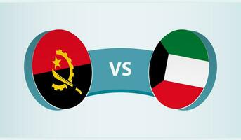 angola versus Kuwait, equipo Deportes competencia concepto. vector