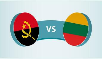 Angola versus Lithuania, team sports competition concept. vector