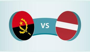 Angola versus Latvia, team sports competition concept. vector