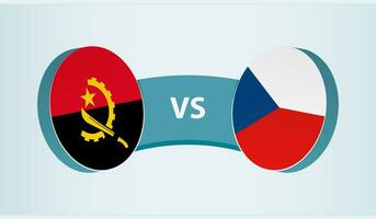 angola versus checo república, equipo Deportes competencia concepto. vector