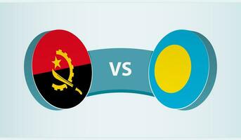 Angola versus Palau, team sports competition concept. vector