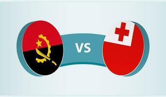 Angola versus Tonga, team sports competition concept. vector