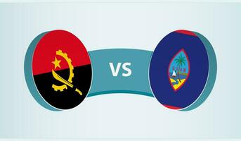 Angola versus Guam, team sports competition concept. vector