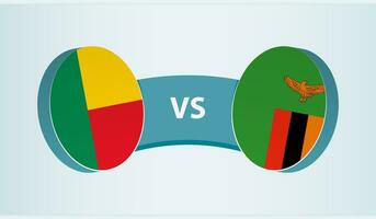 Benin versus Zambia, team sports competition concept. vector