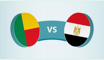 Benin versus Egypt, team sports competition concept. vector