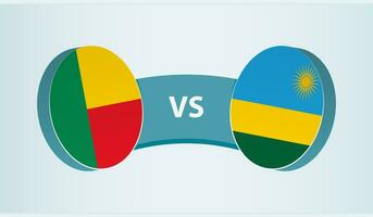 benin versus Ruanda, equipo Deportes competencia concepto. vector