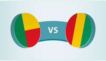 benin versus Guinea, equipo Deportes competencia concepto. vector