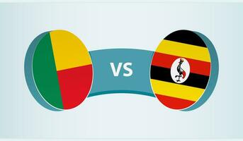 Benin versus Uganda, team sports competition concept. vector