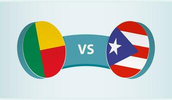 benin versus puerto rico, equipo Deportes competencia concepto. vector