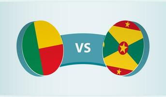 Benin versus Grenada, team sports competition concept. vector