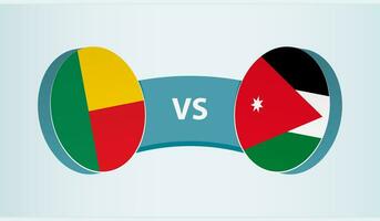 Benin versus Jordan, team sports competition concept. vector