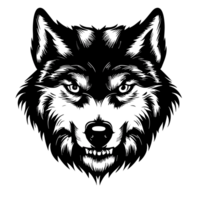 Wolf Gesicht Symbol transparent Hintergrund, ai generativ png