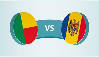 benin versus moldavia, equipo Deportes competencia concepto. vector