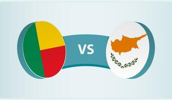 benin versus Chipre, equipo Deportes competencia concepto. vector
