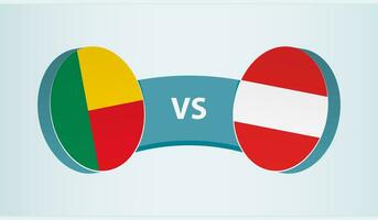 Benin versus Austria, team sports competition concept. vector