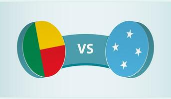 Benin versus Micronesia, team sports competition concept. vector