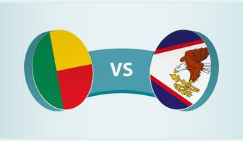 Benin versus American Samoa, team sports competition concept. vector