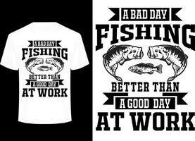 Good day fishing solves problems print ready vector template t-shirt design