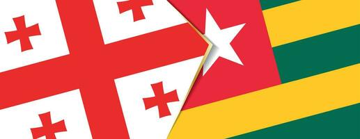 Georgia and Togo flags, two vector flags.