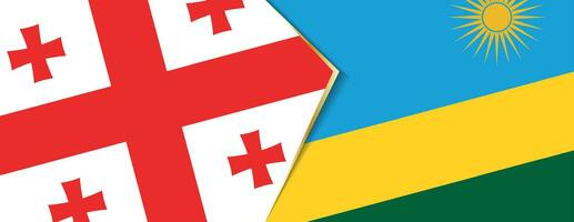 Georgia y Ruanda banderas, dos vector banderas