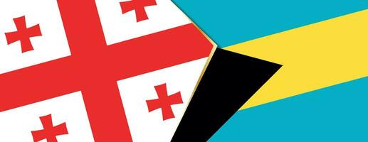 Georgia and Bahamas flags, two vector flags.