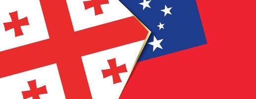Georgia and Samoa flags, two vector flags.
