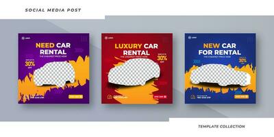 Need car price rent and sell banner bundle set Pro Vector