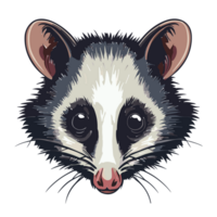 opossum viso trasparente sfondo, ai generativo png