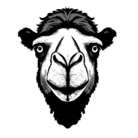 Camel face transparent background, AI Generative png