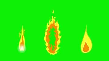 fuoco animazione per 2d cartone animato video