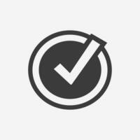 checkmark icon vector. agree, checkmark, checklist, correct, checkbox, accept, tick, ok symbol sign vector