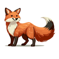 Fox,Cute cartoon fox. Funny red fox. Emotion little animal. Cartoon animal character design. AI Generative png