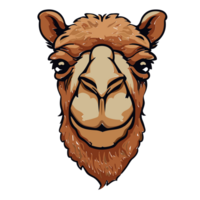 Camel face transparent background, AI Generative png