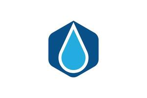 Polygon Water Drop Logo Design vector