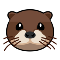 loutre tête logo icône conception, ai génératif png