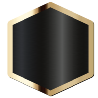 EMBLEM FRAME GOLD BORDER LINE HEXAGONAL png